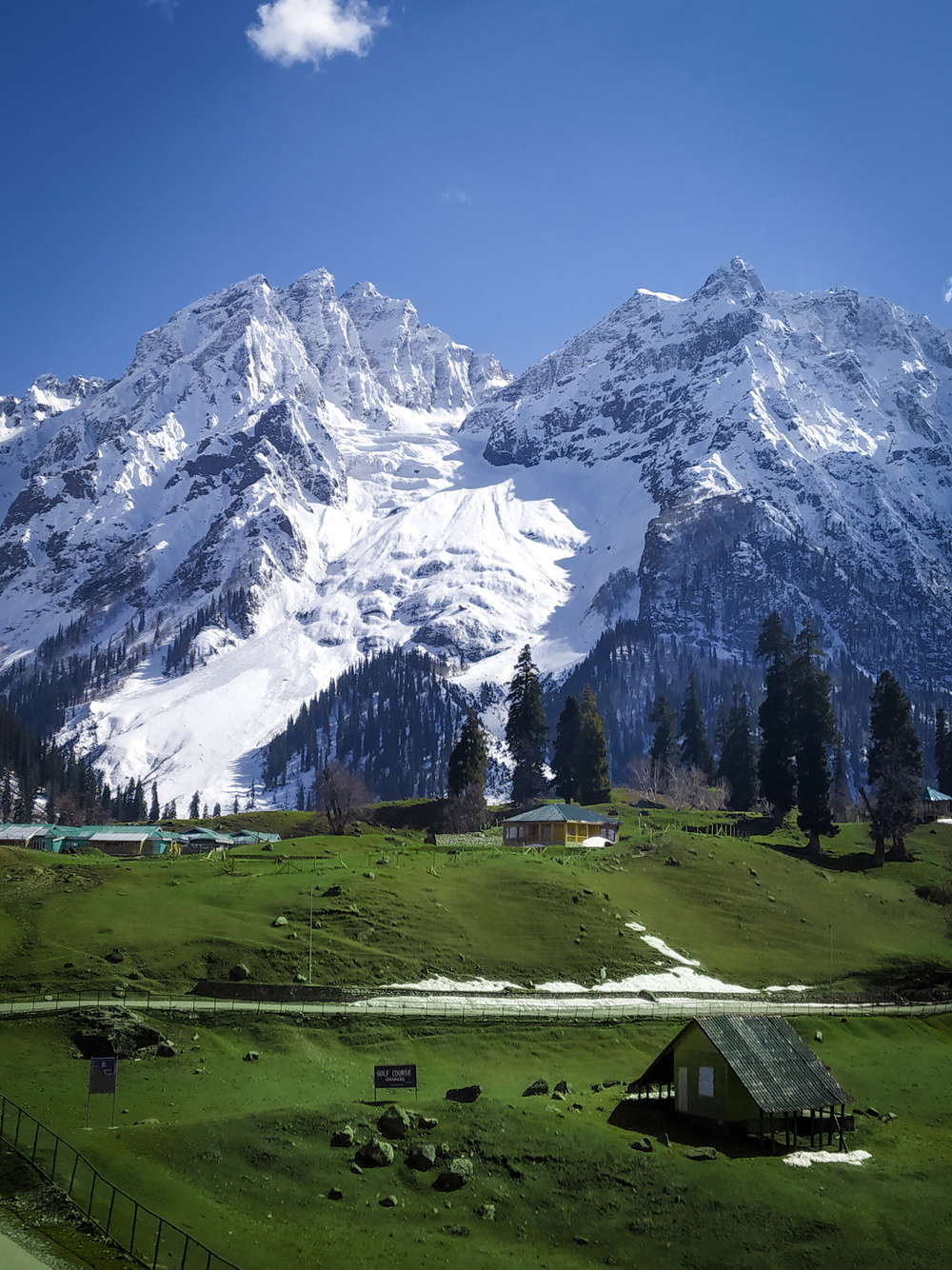 Scenic View of a Snow-Covered Mountain